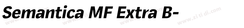 Semantica MF Extra B字体转换 Semantica MF Extra B字体转换